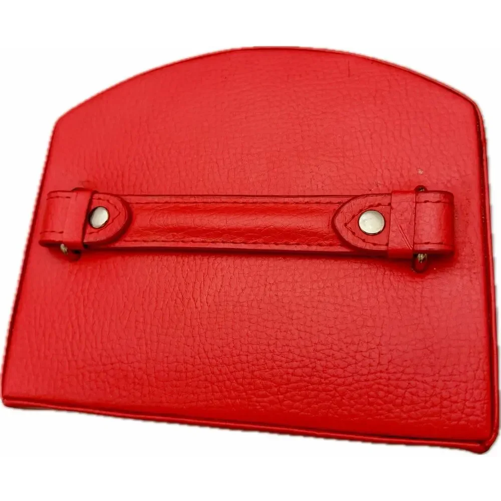 Morelle & Co. Laura Red Leather 3-Tier Jewelry Box With Mirror